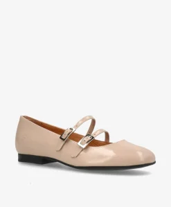 Dame Shoedesign Copenhagen ALICIA P - lak læder - Ballerina med rem