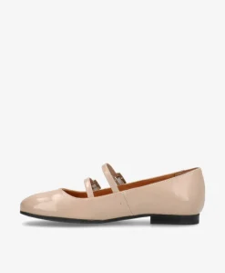 Dame Shoedesign Copenhagen ALICIA P - lak læder - Ballerina med rem
