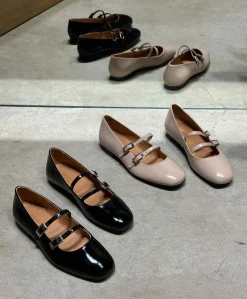 Dame Shoedesign Copenhagen ALICIA P - lak læder - Ballerina med rem