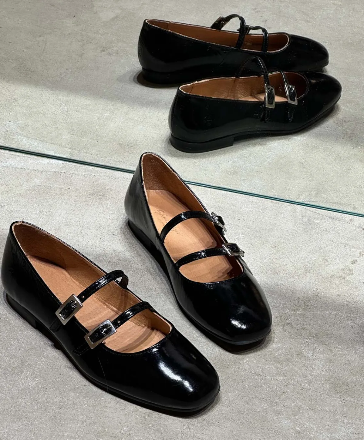 Dame Shoedesign Copenhagen ALICIA P - lak læder - Ballerina med rem