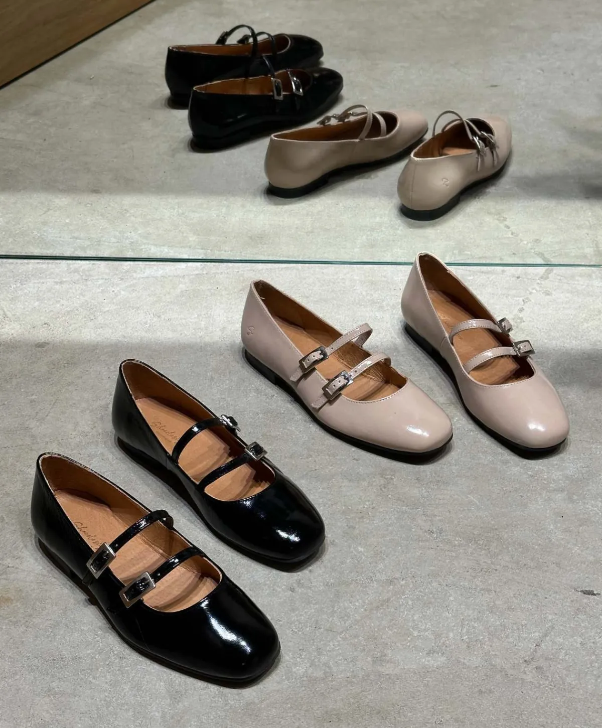 Dame Shoedesign Copenhagen ALICIA P - lak læder - Ballerina med rem