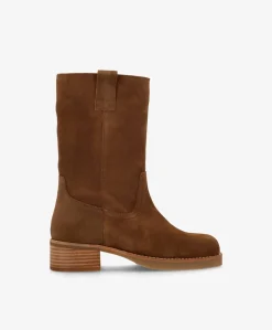 Dame phenumb copenhagen CAMERON S - Nøddebrun ruskind - Høj støvle Dame