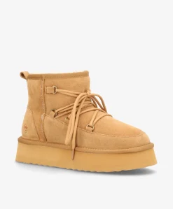 Dame phenumb copenhagen DUMBLE XL LACE - Dame Bamsestøvle med snøre - ruskind