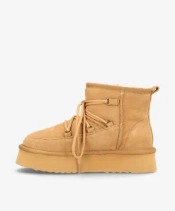 Dame phenumb copenhagen DUMBLE XL LACE - Dame Bamsestøvle med snøre - ruskind