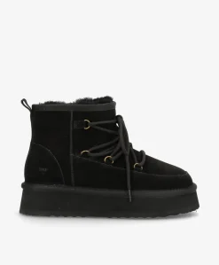 Dame phenumb copenhagen DUMBLE XL LACE - Dame Bamsestøvle med snøre - ruskind