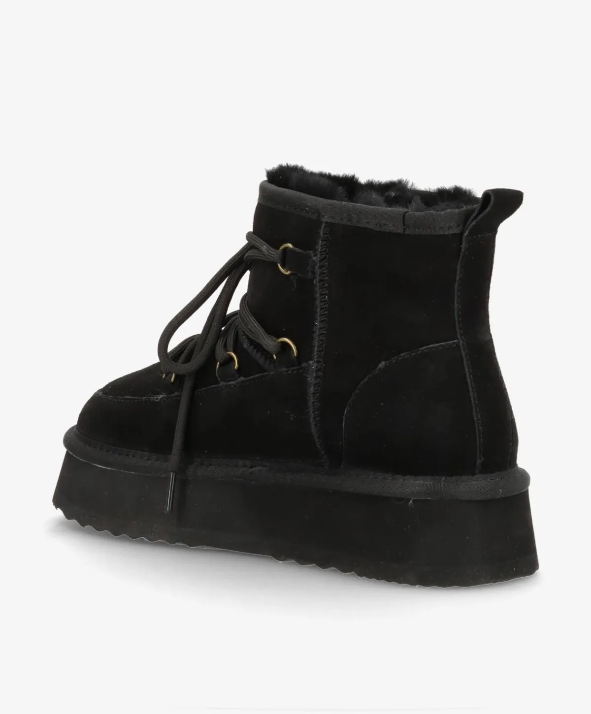 Dame phenumb copenhagen DUMBLE XL LACE - Dame Bamsestøvle med snøre - ruskind