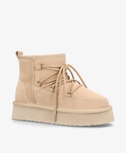 Dame phenumb copenhagen DUMBLE XL LACE - Dame Bamsestøvle med snøre - ruskind