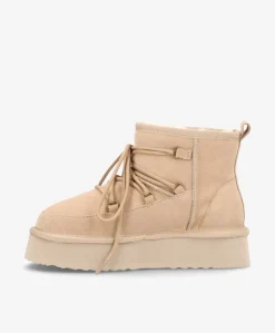 Dame phenumb copenhagen DUMBLE XL LACE - Dame Bamsestøvle med snøre - ruskind