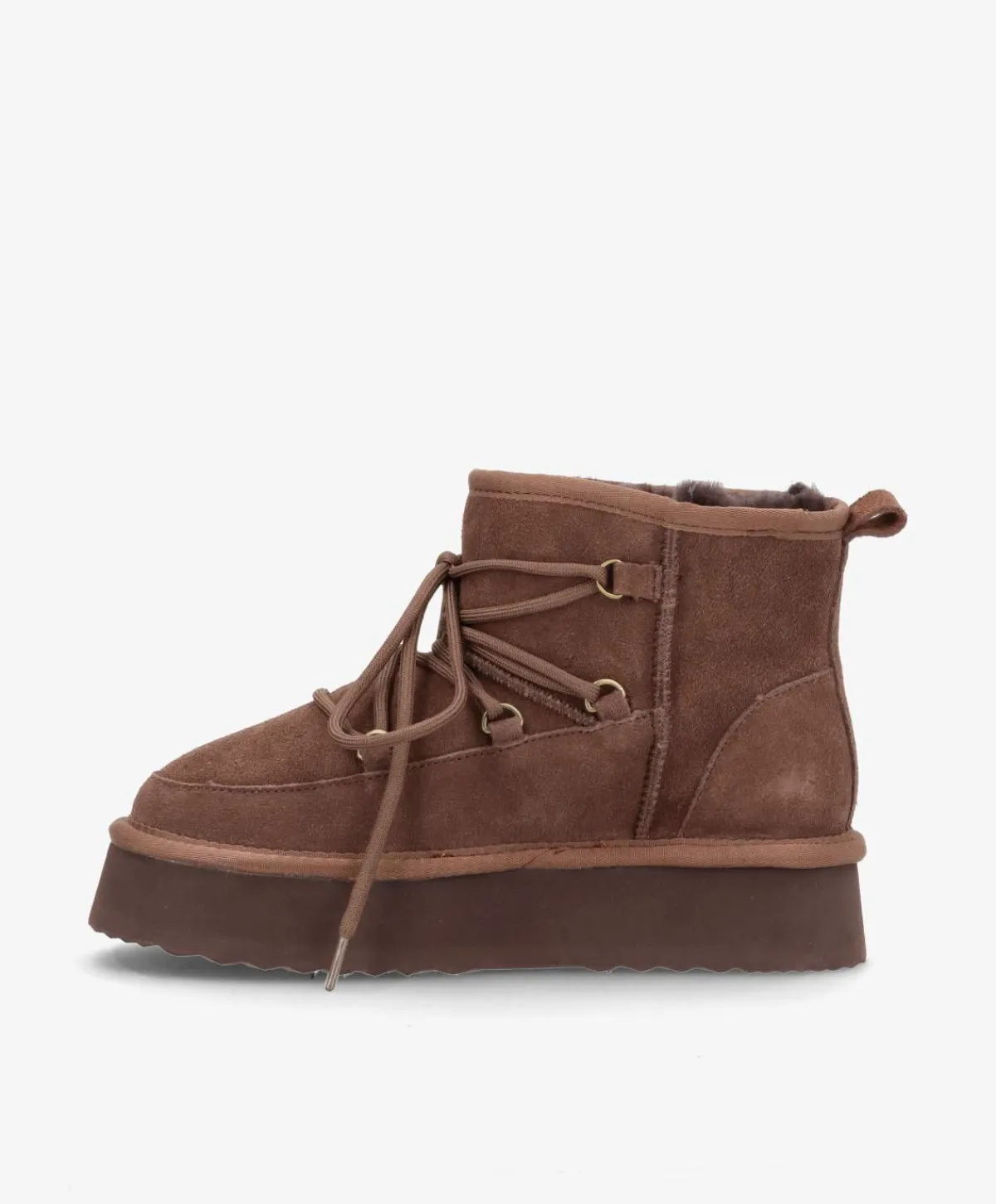 Dame phenumb copenhagen DUMBLE XL LACE - Dame Bamsestøvle med snøre - ruskind