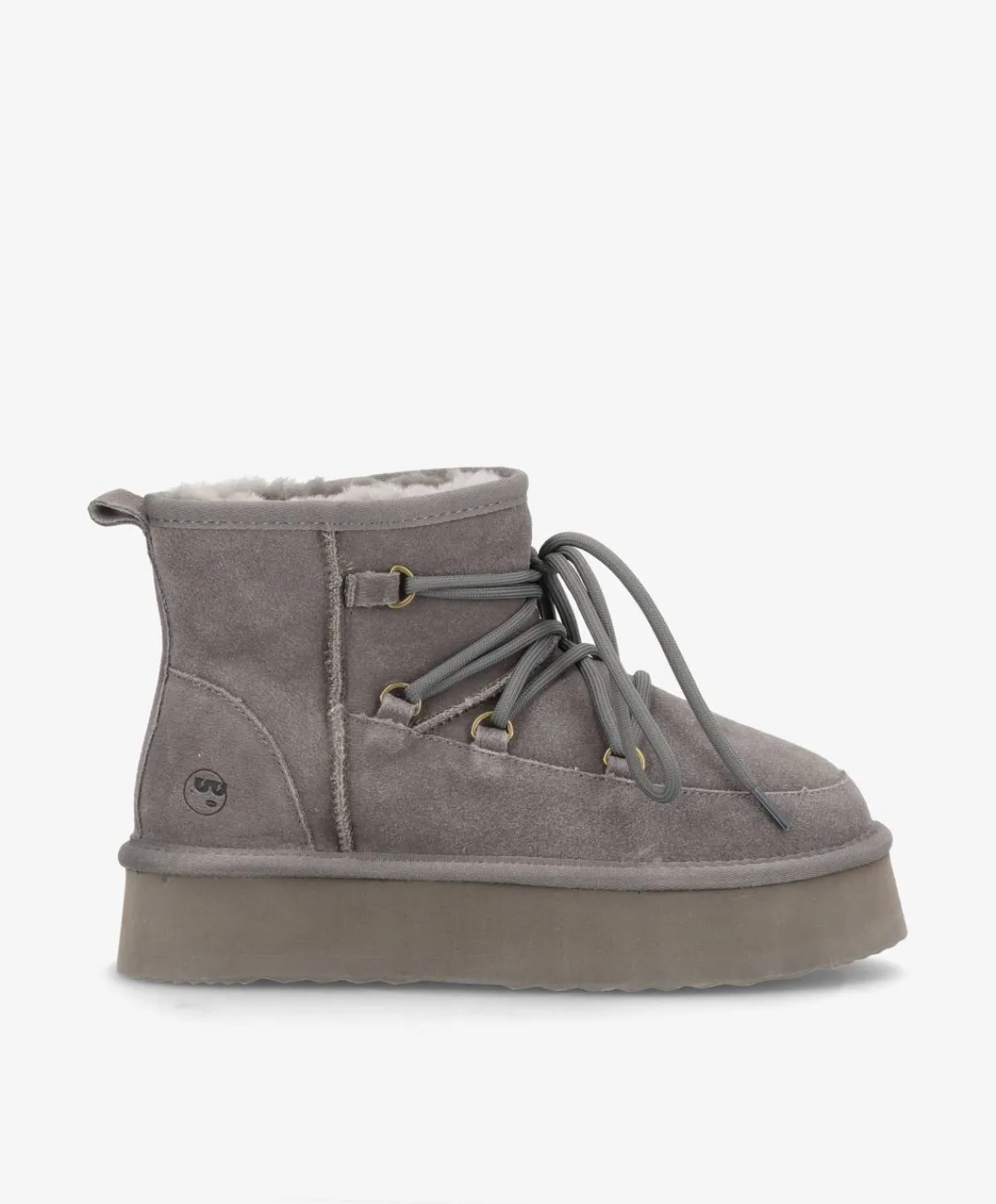 Dame phenumb copenhagen DUMBLE XL LACE - Dame Bamsestøvle med snøre - ruskind