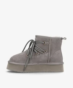 Dame phenumb copenhagen DUMBLE XL LACE - Dame Bamsestøvle med snøre - ruskind