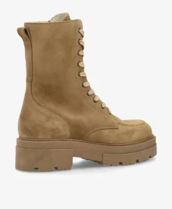 Dame Shoedesign Copenhagen HADLEY S - Beige ruskind - Snørestøvle dame