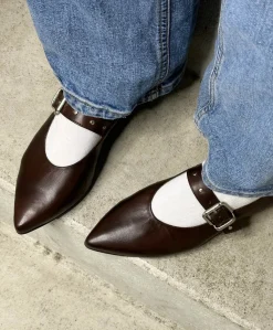 Dame Shoedesign Copenhagen JULES - læder - Ballerina med rem