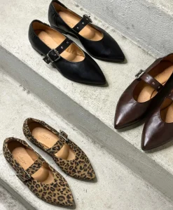 Dame Shoedesign Copenhagen JULES - læder - Ballerina med rem