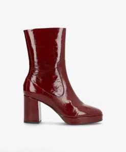 Dame phenumb copenhagen KINDLE P - Bordeaux læder lak - Dame støvle med høj hæl
