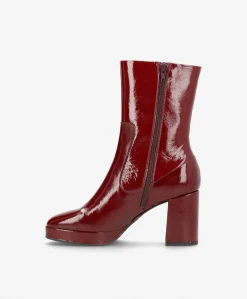 Dame phenumb copenhagen KINDLE P - Bordeaux læder lak - Dame støvle med høj hæl