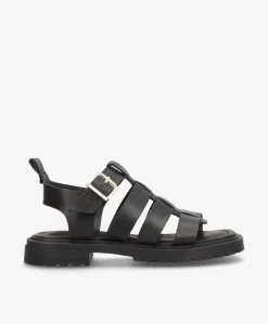 Dame Shoedesign Copenhagen MAYA - Sort læder - Sandaler med lav hæl Dame