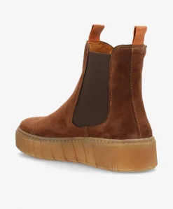 Dame Shoedesign Copenhagen MOOVED S - ruskind - Chelsea støvler Dame