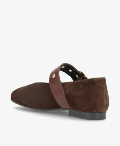 Dame phenumb copenhagen MORE S - ruskind - Ballerina med rem Dame