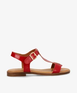 Dame Shoedesign Copenhagen NORA P - lak læder - Flade sandaler