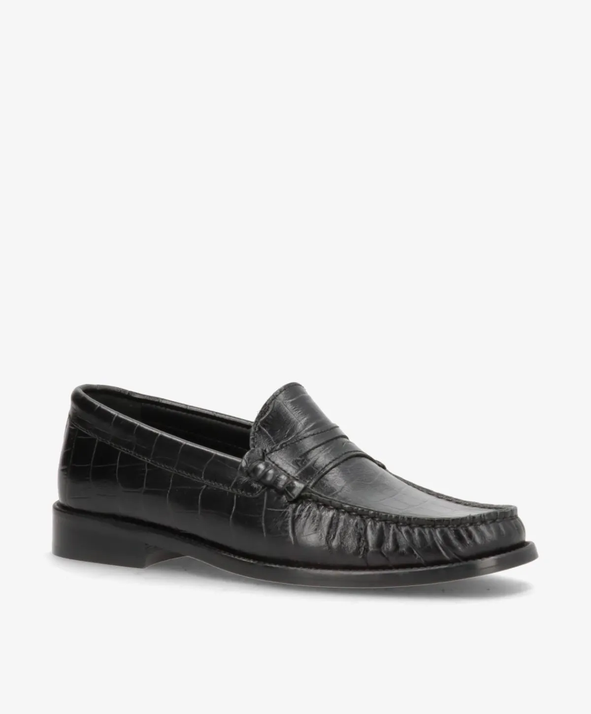 Dame phenumb copenhagen REGENT C - Dame loafer - Sort læder croco