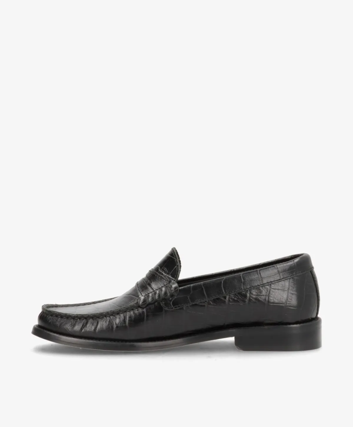 Dame phenumb copenhagen REGENT C - Dame loafer - Sort læder croco