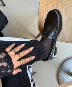 Dame phenumb copenhagen REGENT C - Dame loafer - Sort læder croco