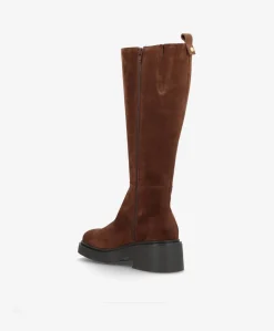 Dame Shoedesign Copenhagen SADDLE LONG S - ruskind - Lange støvler Dame