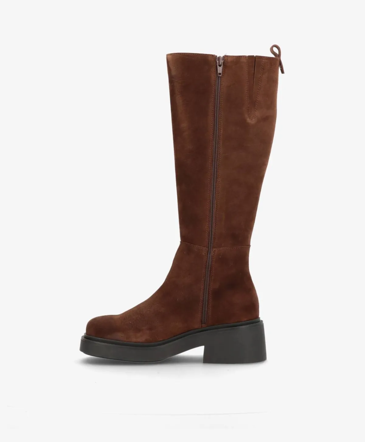 Dame Shoedesign Copenhagen SADDLE LONG S - ruskind - Lange støvler Dame