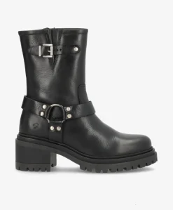 Dame Shoedesign Copenhagen SALLY Sort - Biker støvle - læder