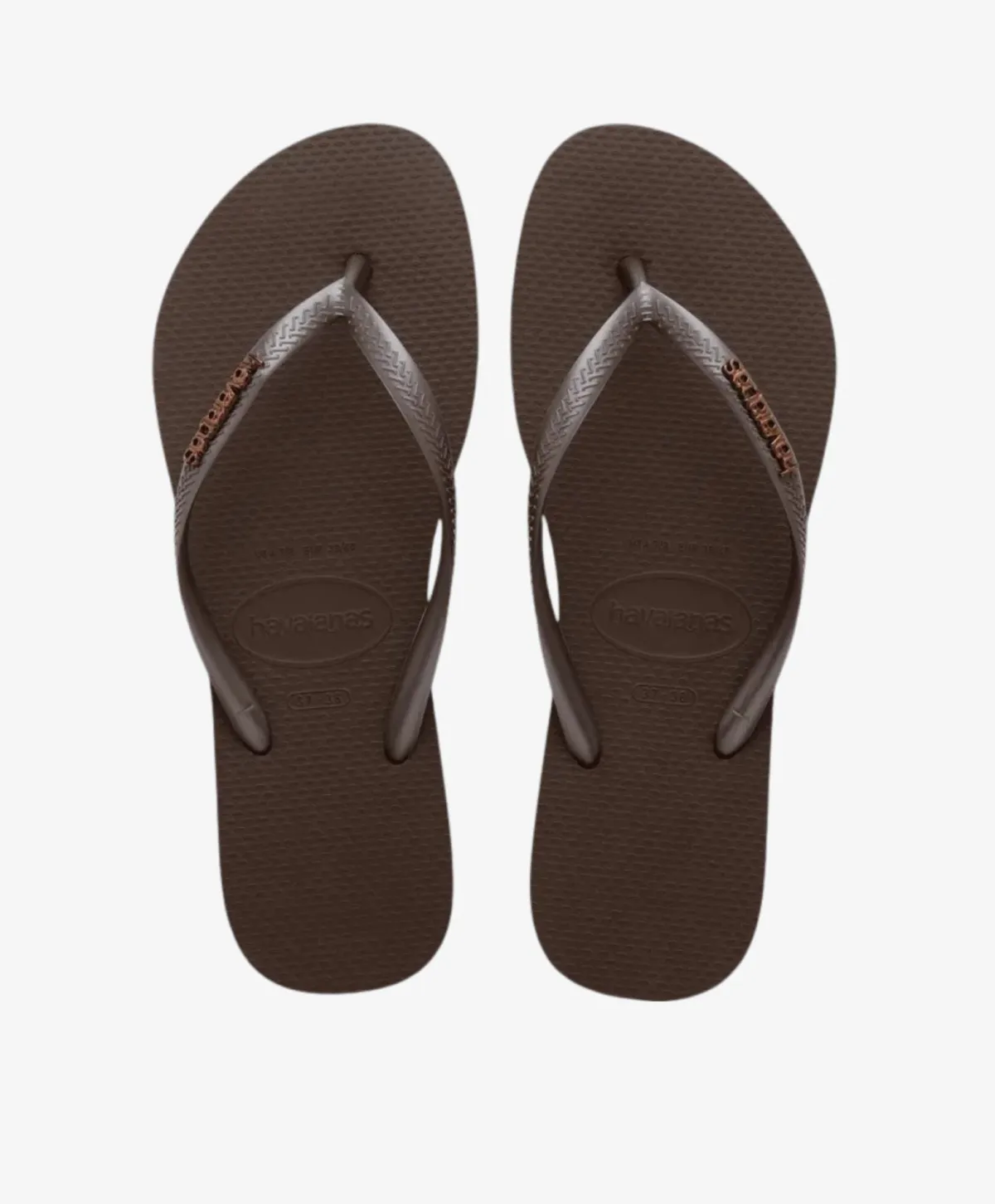 Dame Havaianas Slim logo metallic - Slip-on Dame -