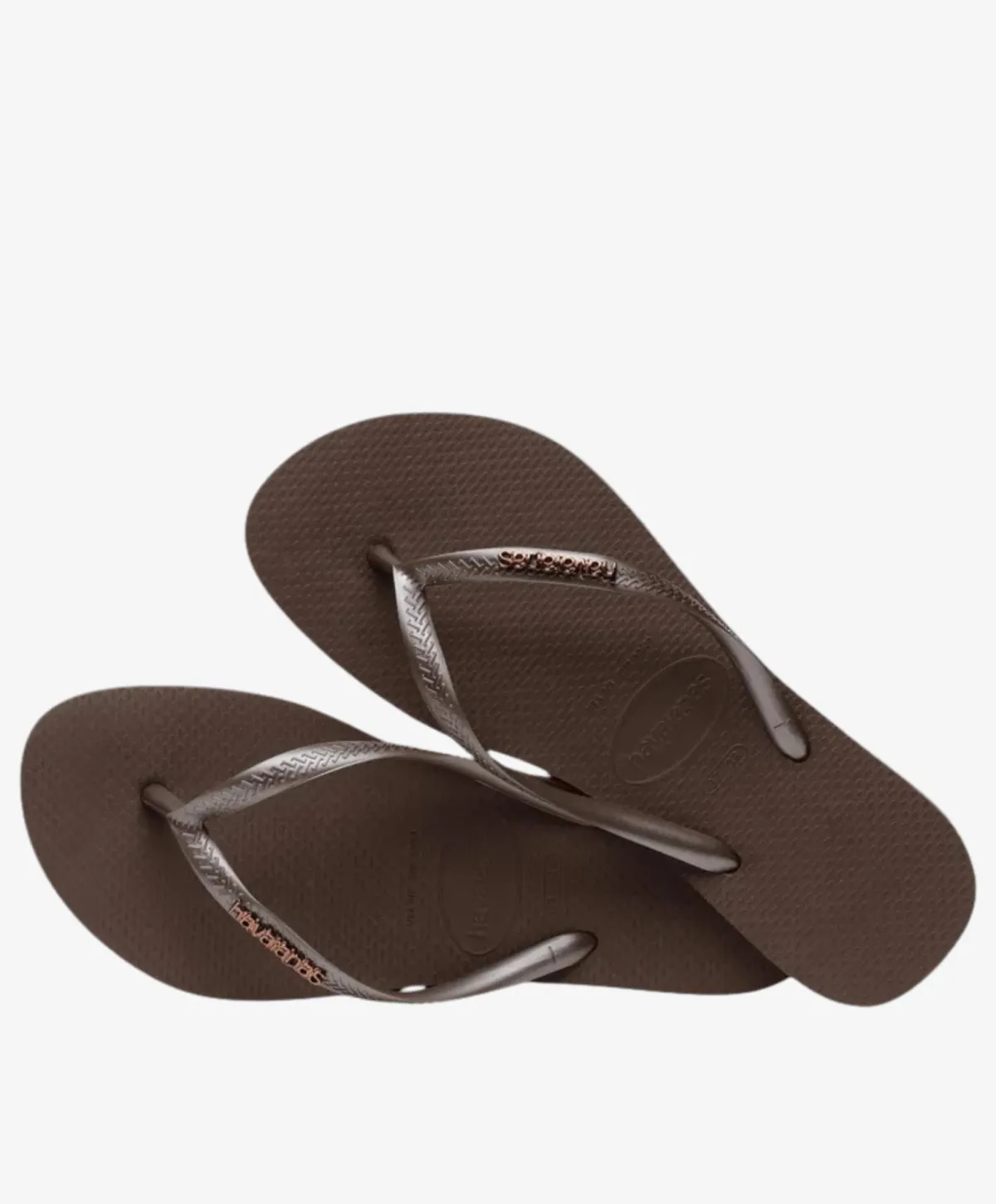 Dame Havaianas Slim logo metallic - Slip-on Dame -