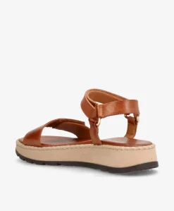 Dame Shoedesign Copenhagen TILDE - Brun læder - Sandaler platform Dame