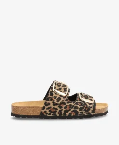 Dame Shoedesign Copenhagen TOPIC S - Leopard ruskind - Sliders Dame