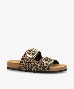 Dame Shoedesign Copenhagen TOPIC S - Leopard ruskind - Sliders Dame