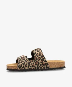 Dame Shoedesign Copenhagen TOPIC S - Leopard ruskind - Sliders Dame