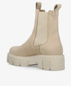 Dame Shoedesign Copenhagen VALLORA SEA N - Creme nubuck læder - Chelsea støvle Dame